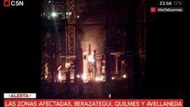 Un incendio en la usina de Dock Sud generó el apagón Un incendio en la usina de Dock Sud generó el apagón