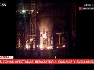 Un incendio en la usina de Dock Sud generó el apagón Un incendio en la usina de Dock Sud generó el apagón