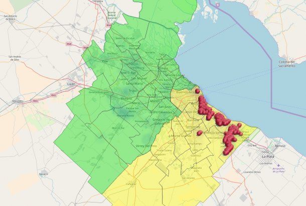El mapa de las localidades afectadas por el apagón<br>