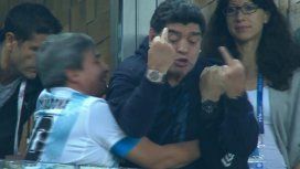 Furor por el festejo del segundo gol de Maradona Furor por el festejo del segundo gol de Maradona