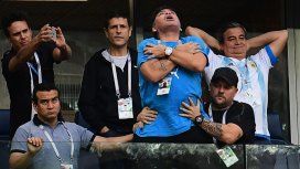 Diego vivió a su manera la clasificación de Argentina Diego vivió a su manera la clasificación de Argentina