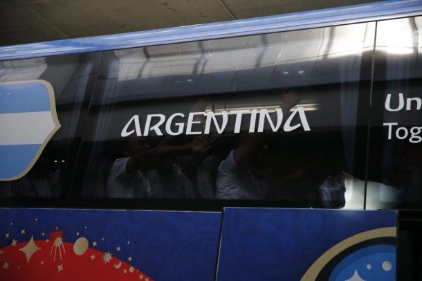 La Argentina llegó con buen ánimo al Kazan Arena<br>