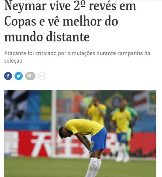 Los medios de Brasil tras la eliminación de Rusia 2018