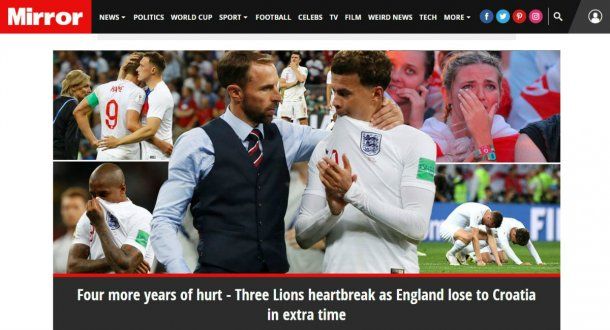 Gareth Southgate consuela a su equipo, y The Mirror vaticina
