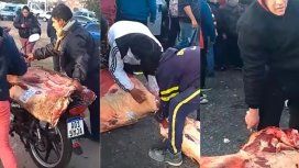 Saquearon un camión con reses en San Luis Saquearon un camión con reses en San Luis