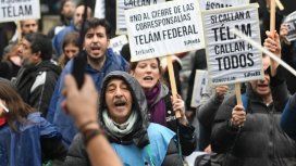 Protesta de trabajadores de Télam en Olivos - Crédito: @somostelam Protesta de trabajadores de Télam en Olivos - Crédito: @somostelam