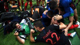 Yuri Cortez en pleno festejo de Croacia Yuri Cortez en pleno festejo de Croacia