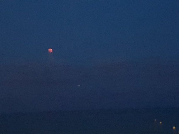 Eclipse de Luna roja - Crédito: @KyraSlvy<br>