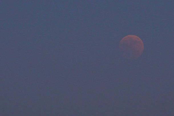 Eclipse de Luna roja - Crédito: @lopezbarea10<br>