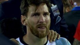 Messi llorando en la Copa América Messi llorando en la Copa América