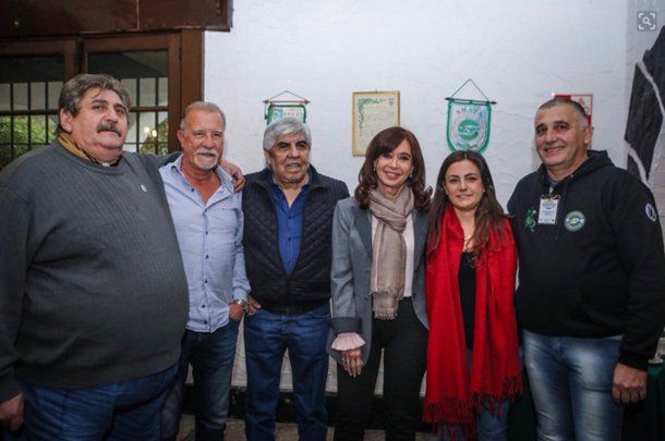 Hugo Moyano y Cristina Kirchner, juntos<br>