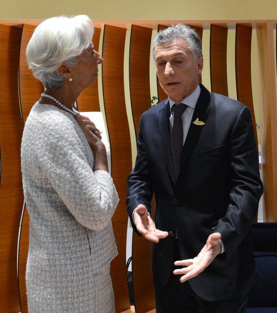 Christine Lagarde y Mauricio Macri<br>