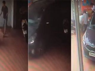 Ayudaba a estacionar y lo atropelló el auto Ayudaba a estacionar y lo atropelló el auto