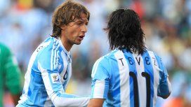 Gabriel Heinze y Carlos Tevez Gabriel Heinze y Carlos Tevez
