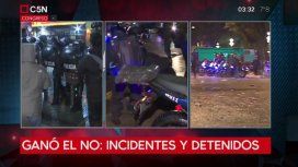 Tras la votación la policía reprimió a un grupo de manifestantes Tras la votación la policía reprimió a un grupo de manifestantes