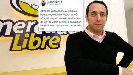El CEO de Mercado Libre pidió un año más de crisis si eso significa terminar con la corrupción El CEO de Mercado Libre pidió un año más de crisis si eso significa terminar con la corrupción