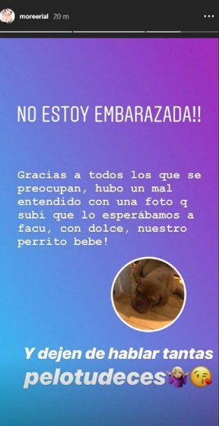 El posteo de la desmentida<br>