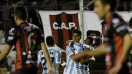 Pol Fernández celebra el primer gol del partido Pol Fernández celebra el primer gol del partido
