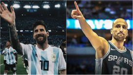 Lionel Messi y Manu Ginóbili Lionel Messi y Manu Ginóbili
