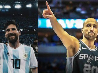 Lionel Messi y Manu Ginóbili Lionel Messi y Manu Ginóbili