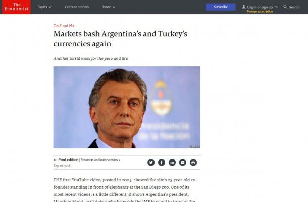 Argentina y Turquía, muy golpeadas por los mercados según The Economist
