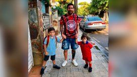 Leo junto a Thiago y Mateo Leo junto a Thiago y Mateo