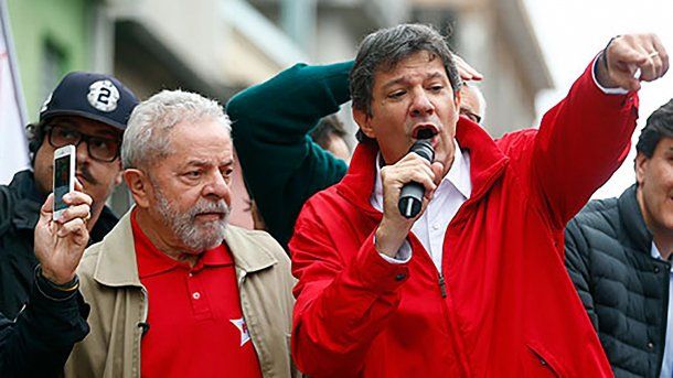 Lula Da Silva y Fernando Haddad<br>