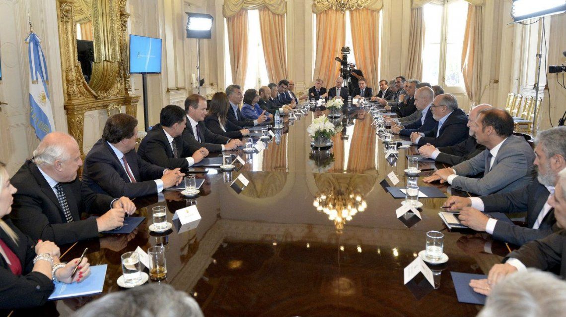 Macri con gobernadores en la Rosada