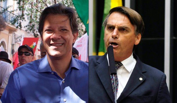 Fernando Haddad y Jair Bolsonaro
