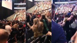 Pelea en la previa de McGregor y Khabib Pelea en la previa de McGregor y Khabib