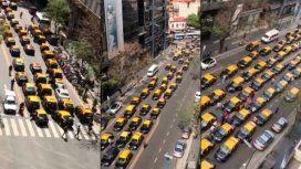 Los taxistas coparon el centro porteño para protestar contra Uber Los taxistas coparon el centro porteño para protestar contra Uber