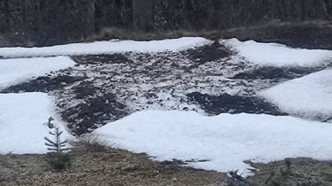 Moquehue: hallan extraños dibujos en la nieve y se los atribuyen a ovnis