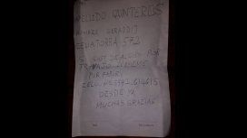 Este era el mensaje de la billetera extraviada en Concepción del Uruguay Este era el mensaje de la billetera extraviada en Concepción del Uruguay