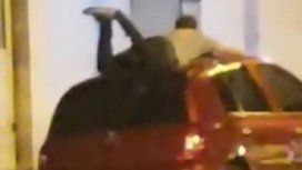 Santiago del Estero: un hombre se tiró en el techo de su auto para protegerlo del granizo Santiago del Estero: un hombre se tiró en el techo de su auto para protegerlo del granizo