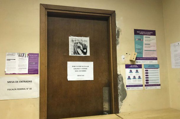 Esta es la puerta de la fiscalía de Paloma Ochoa