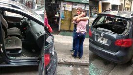 Le rompieron el auto en una manifestación Le rompieron el auto en una manifestación
