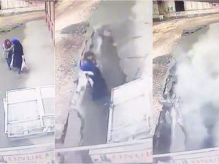 Iban caminando y se les derrumbó el suelo Iban caminando y se les derrumbó el suelo