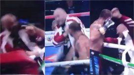 El boxeador Livan Shonia perdió y le pegó a su entrenador El boxeador Livan Shonia perdió y le pegó a su entrenador