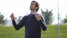 Santiago Solari en el predio de la cantera del Real Madrid Santiago Solari en el predio de la cantera del Real Madrid