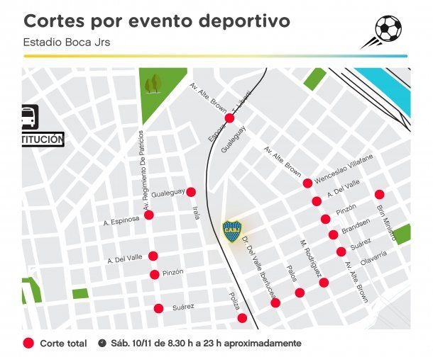 El mapa que difundió el Gobierno de la Ciudad <br>