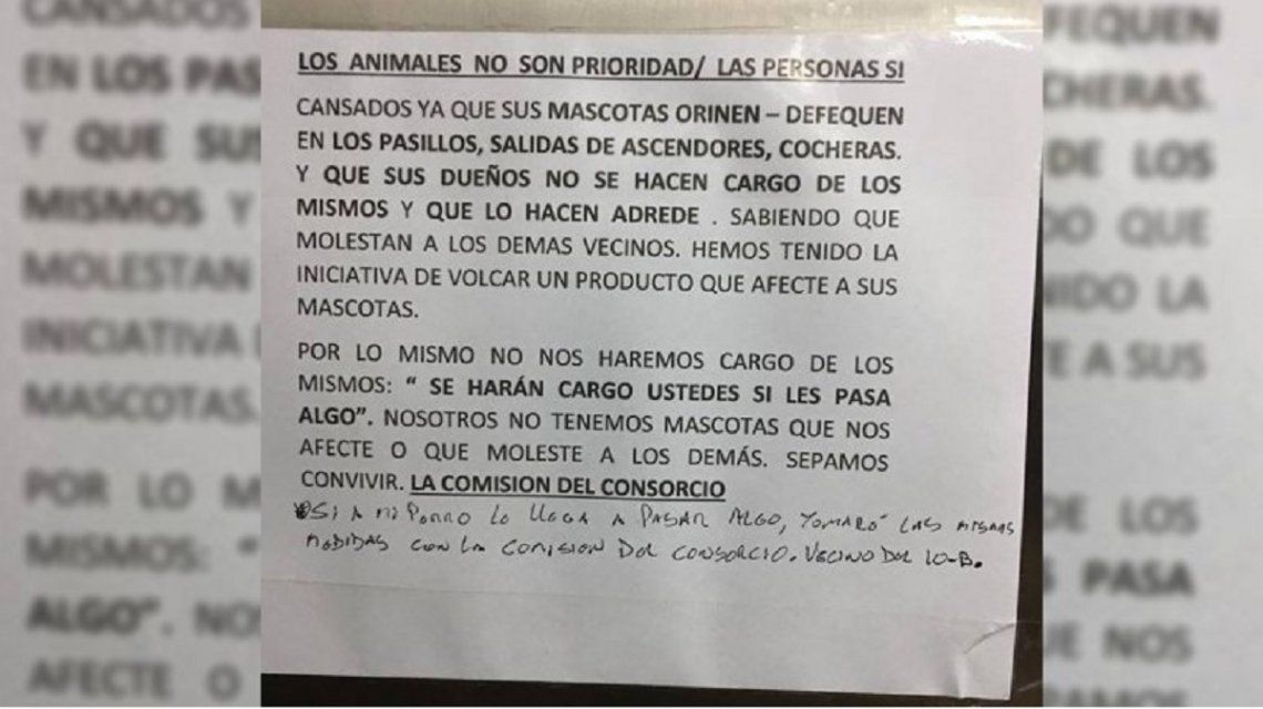 Neuquén: denuncian a la administración de un edificio por querer envenenar a los perros de los vecinos