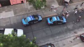 Desde edificios linderos captaron las imágenes Desde edificios linderos captaron las imágenes