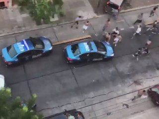 Desde edificios linderos captaron las imágenes Desde edificios linderos captaron las imágenes