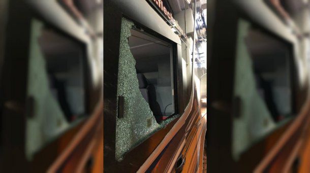 Así quedó el micro de Boca<br>