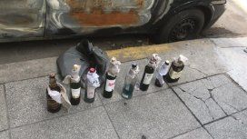 Encontraron ocho bombas molotov Encontraron ocho bombas molotov