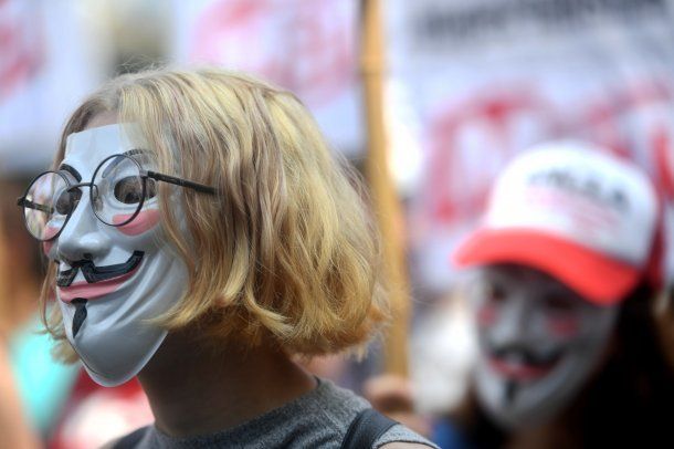 Máscaras de "V de Vendetta" <br>