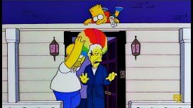 Homero y Bart Simpson con George H.W. Bush Homero y Bart Simpson con George H.W. Bush