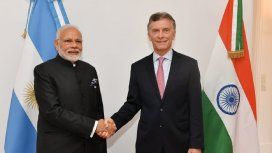 Narendra Modi y Mauricio Macri Narendra Modi y Mauricio Macri