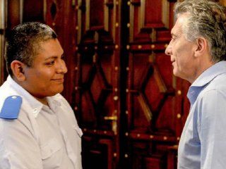 Mauricio Macri y Luis Chocobar Mauricio Macri y Luis Chocobar