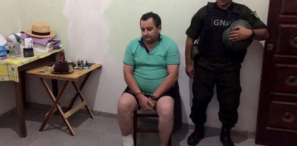 El ex intendente de Itatí, Natividad Terán, cuando fue detenido por narcotráfico.